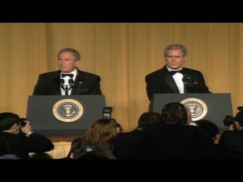 2006, Bush and impersonator crack jokes